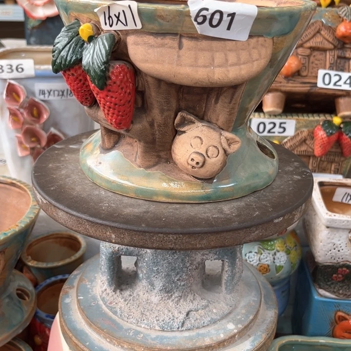 紫砂花盆粗陶材质多肉花盆