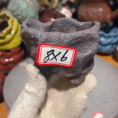 粗陶花盆手工花盆制作就这样