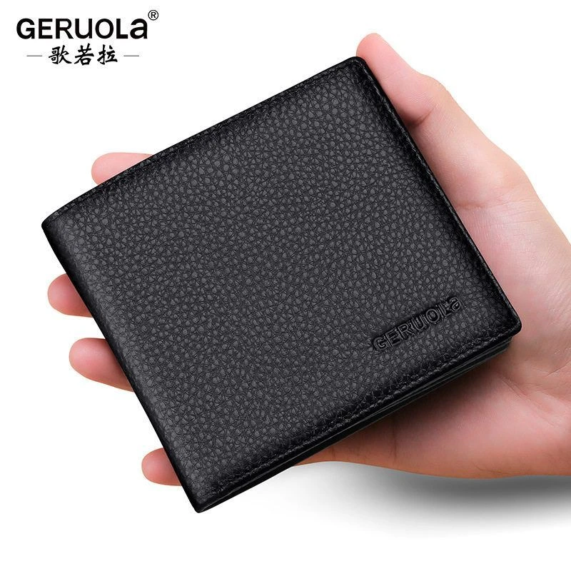 钱包男士真皮短款卡包一体大容量头层牛皮皮夹薄款简约证件包