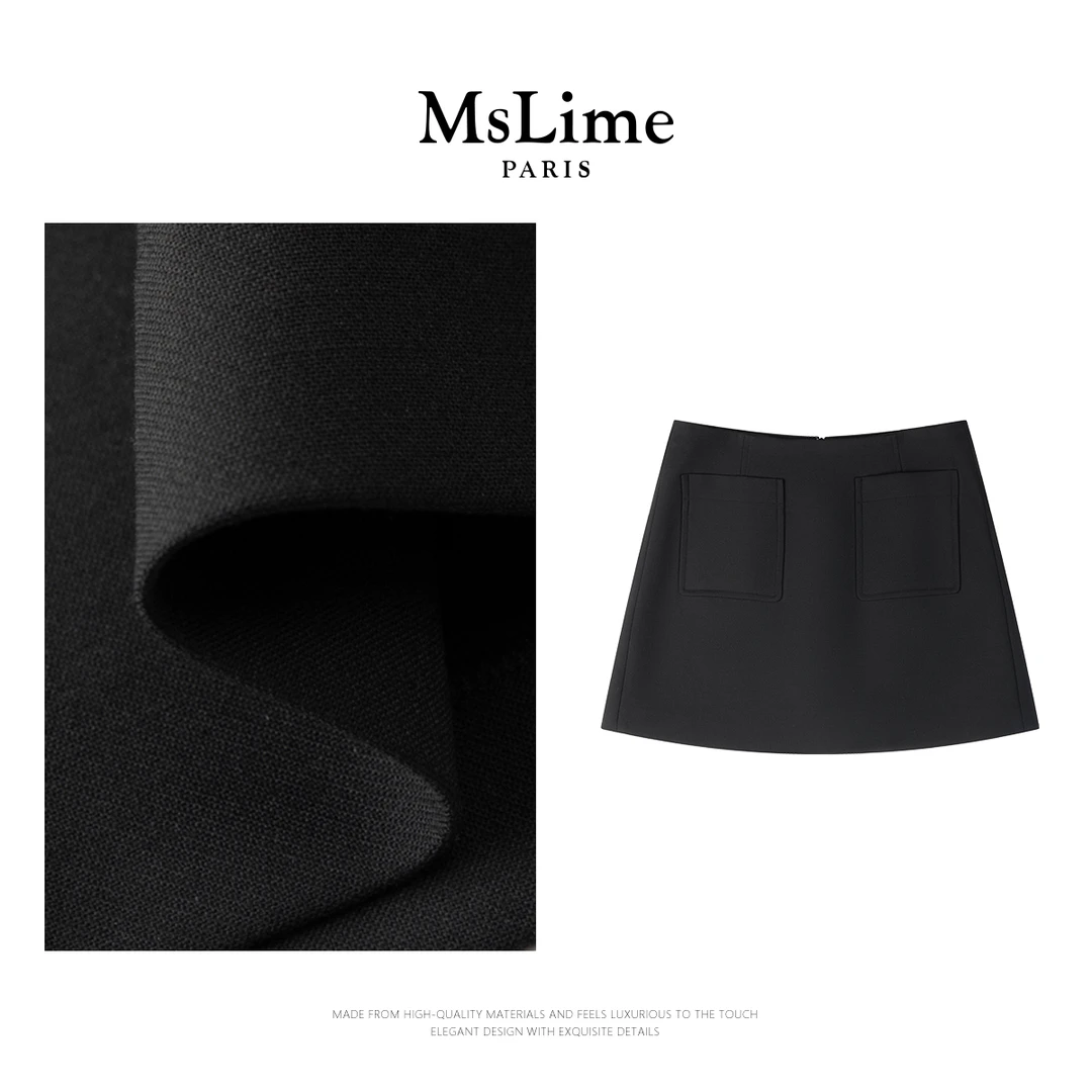 王嬛嬛MsLime25年’入春必备‘春款羊毛混纺短裙 HD2A0149