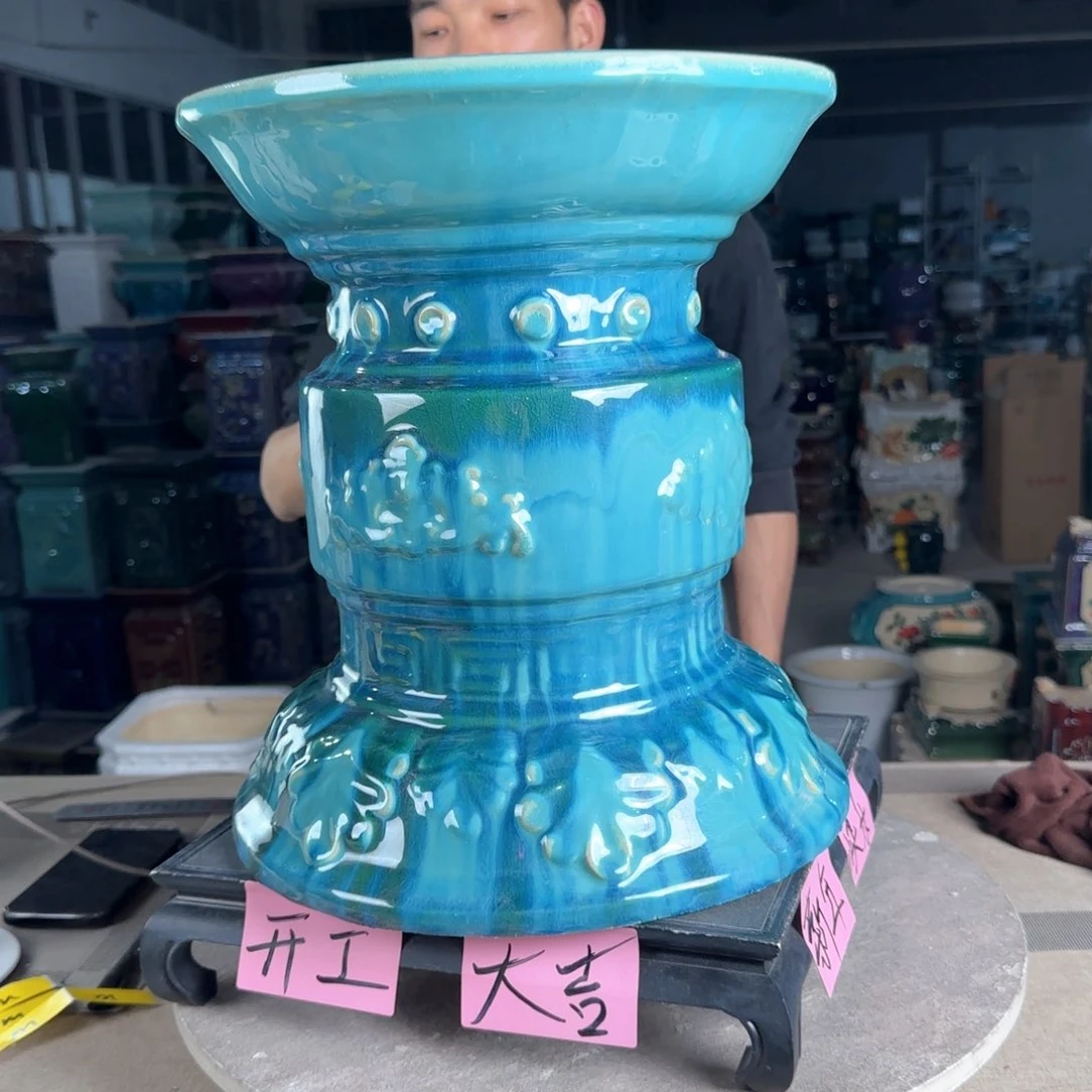 一风堂石湾花盆。高温裂