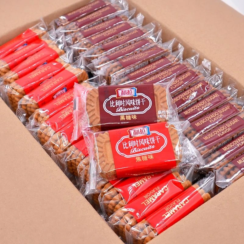 利拉比利时风味焦糖味饼干早餐儿童休闲食品办公室解馋小零食小吃