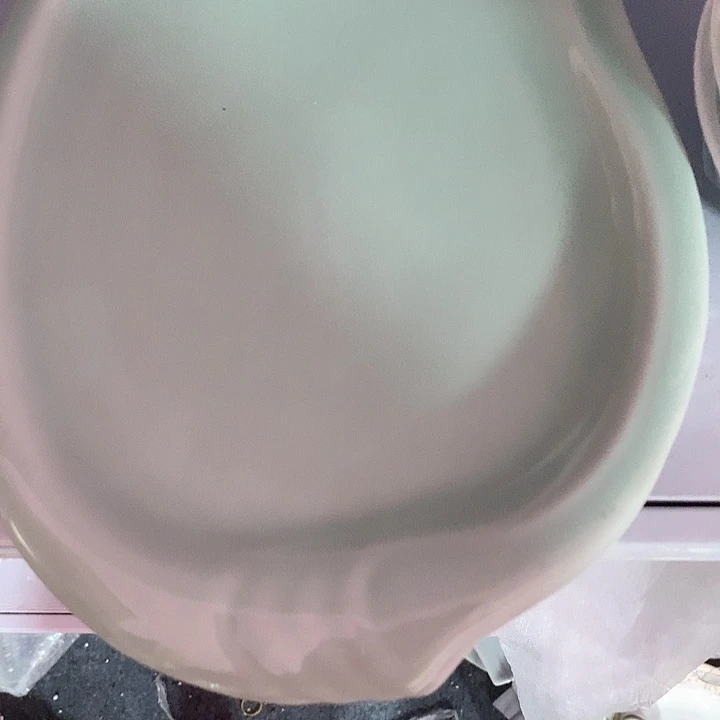 摆件历景德镇陶瓷青釉异形盘