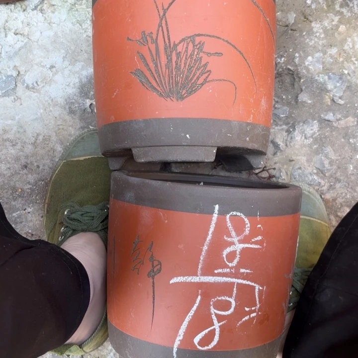 紫砂花盆紫砂的花