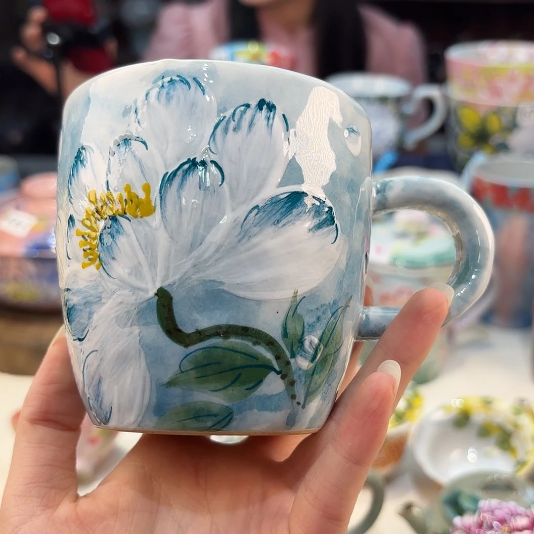 景德镇手绘高温釉下彩陶瓷茶具