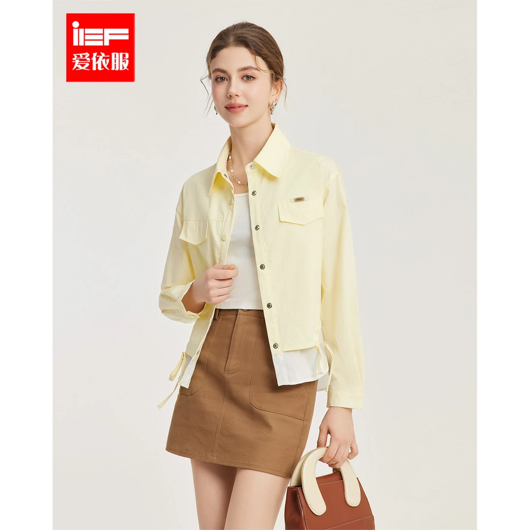 IEF/爱依服2025春季新款美式简约休闲风设计感通勤百搭短款外套