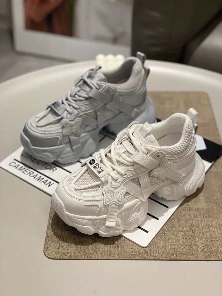 舒适增高老爹鞋女2025新款女款春款爆款百搭软底不累脚休闲运动鞋