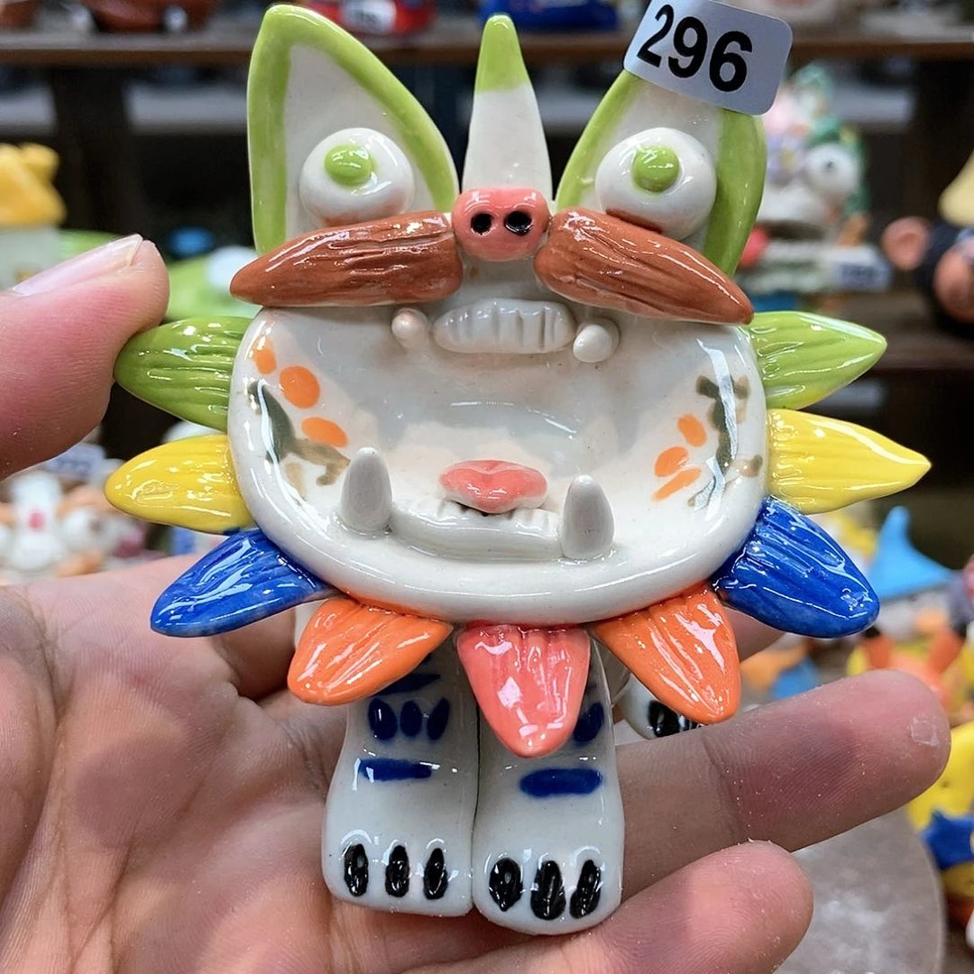 摆件直播间手工抽象陶瓷摆件296