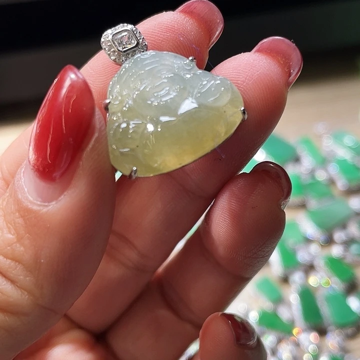 翡翠银S925镶嵌颈饰