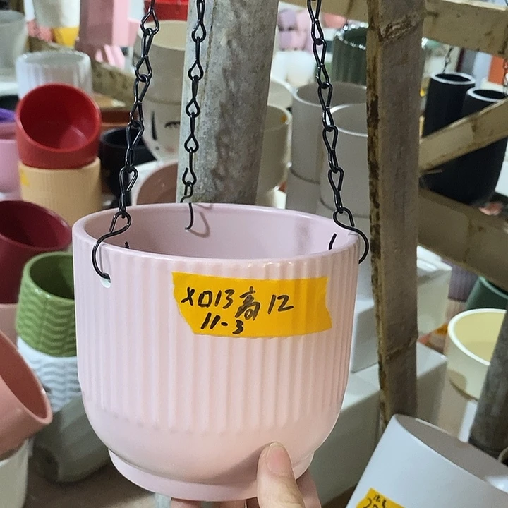 陶瓷花盆有孔 瑕疵介意勿拍