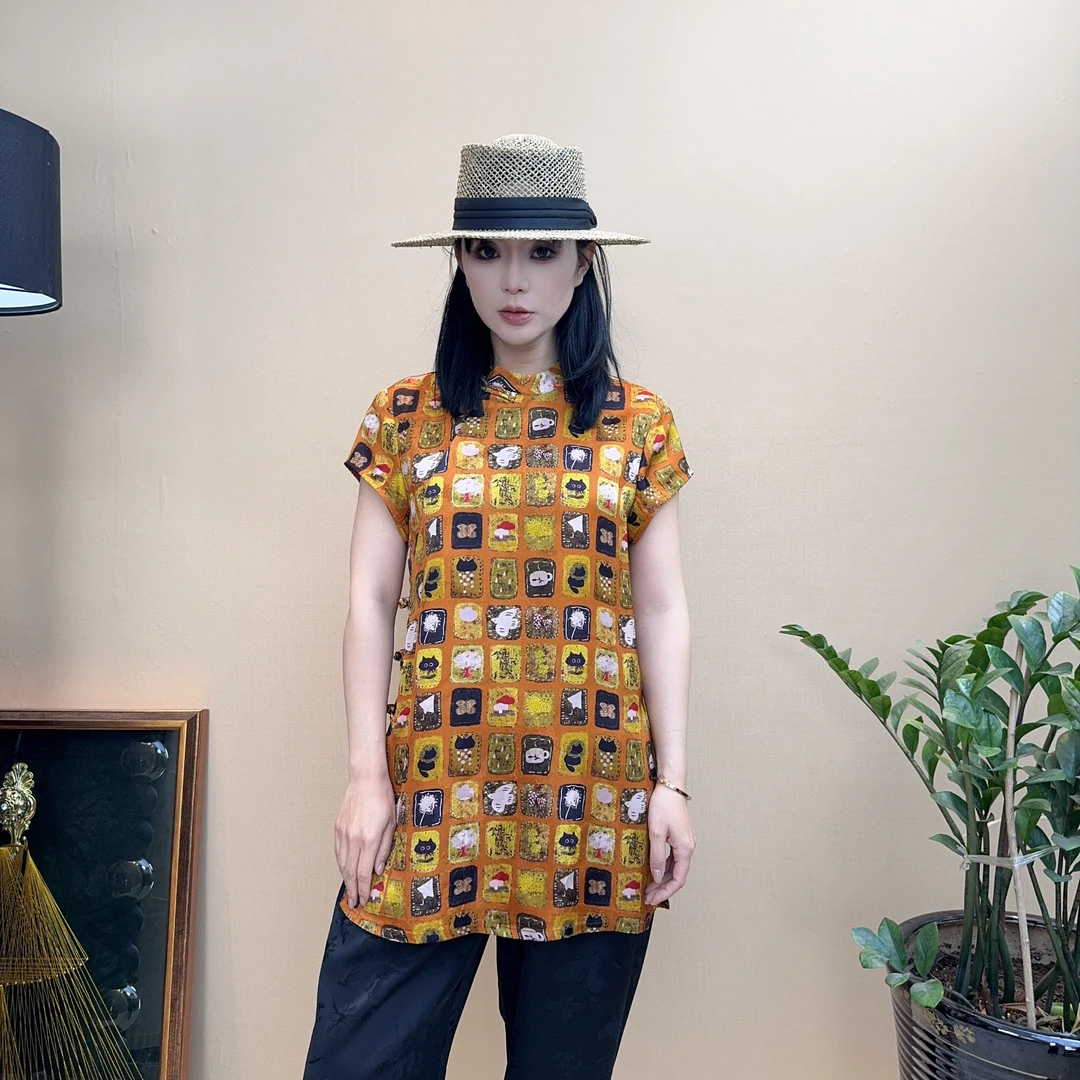 【蔚集】“紫火家”夏季新款复古舒适百搭长衫