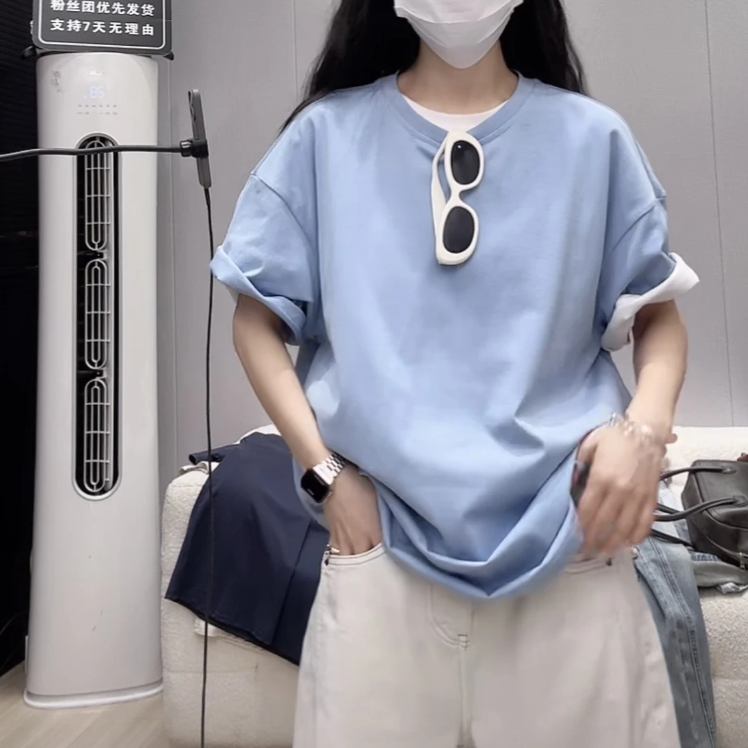 舒适区～新款简约百搭短袖基础圆领短袖T恤