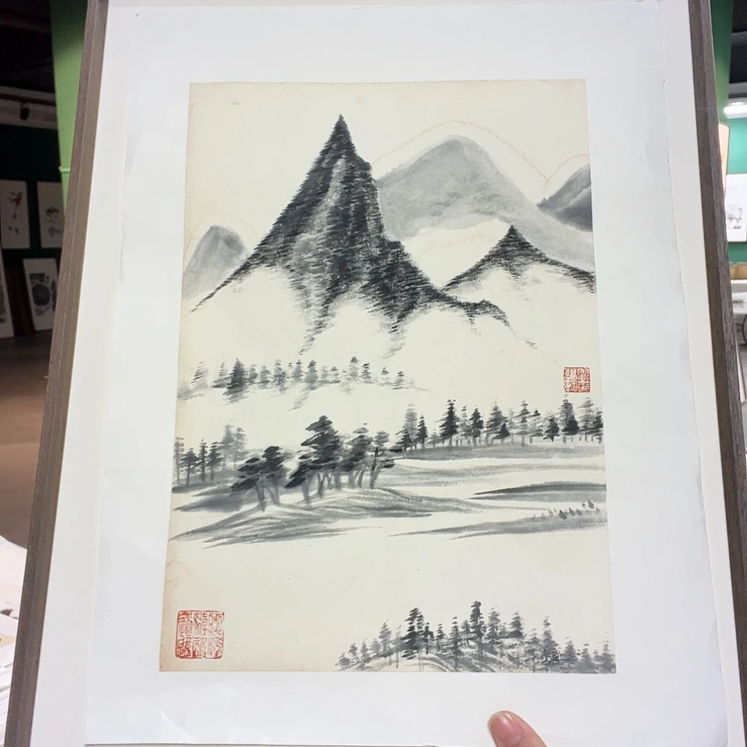 国画周福明带框精装裱福利