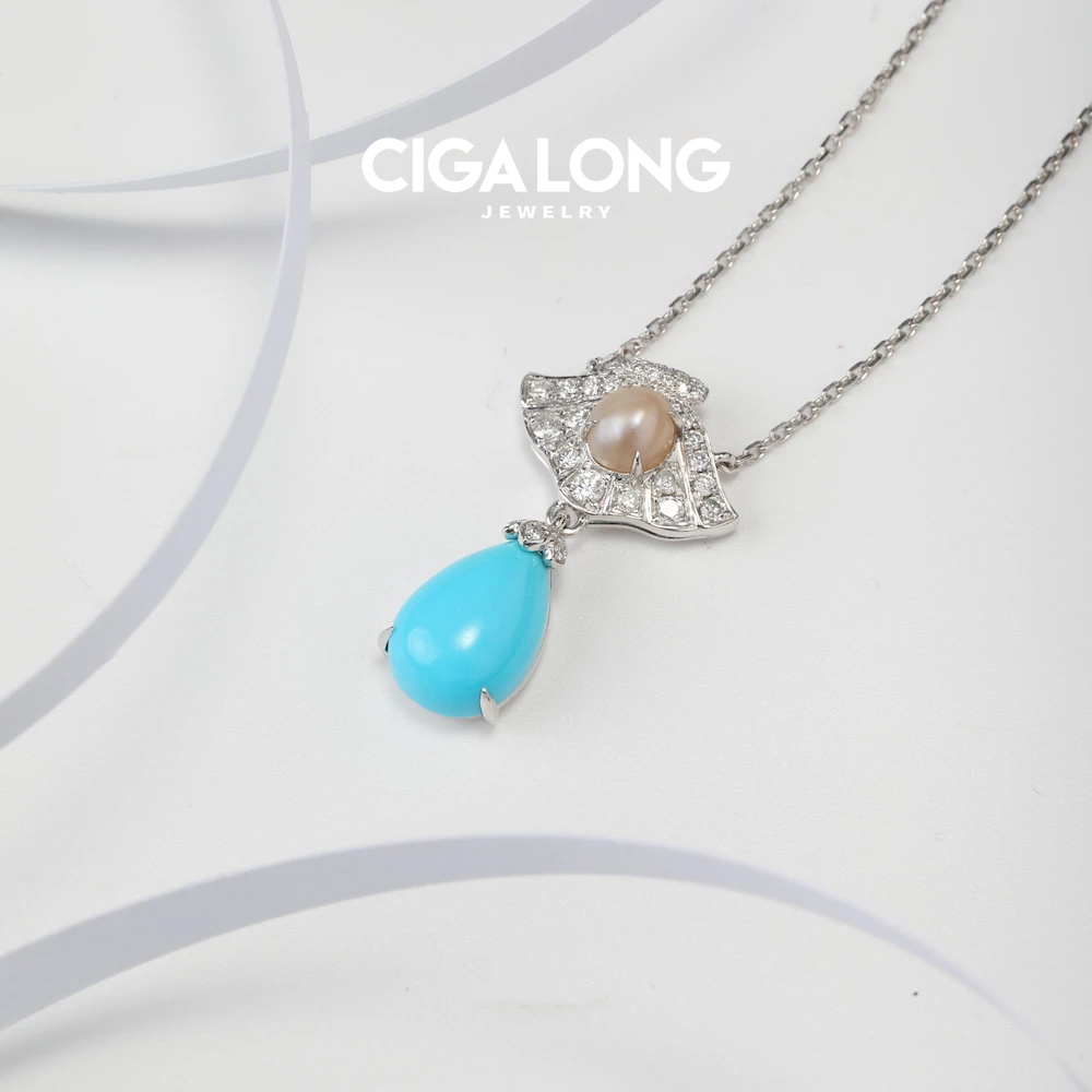 CIGALONGCIGALONG PT950蓝松吊坠3467