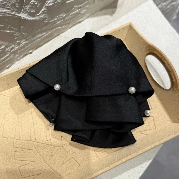 耳边星河！珍珠小裙摆马尾抓夹