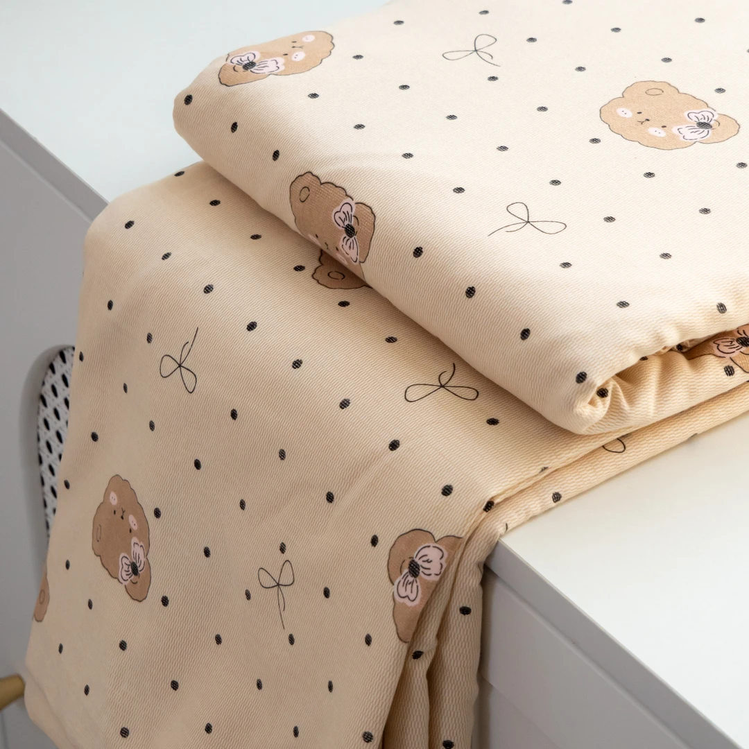 【京かわ会社】磨毛双层纱精品被罩200*230cm米熊