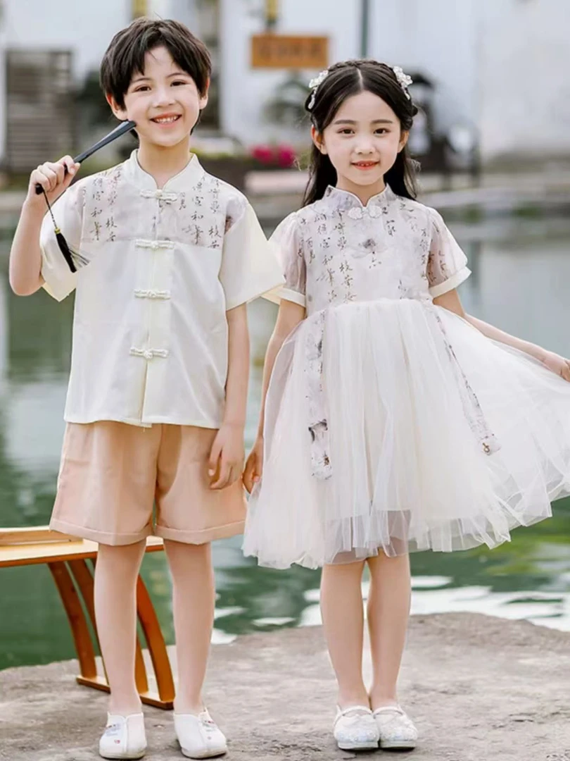 儿童连衣裙夏季古风薄款超仙国风女宝男宝国风连衣裙031