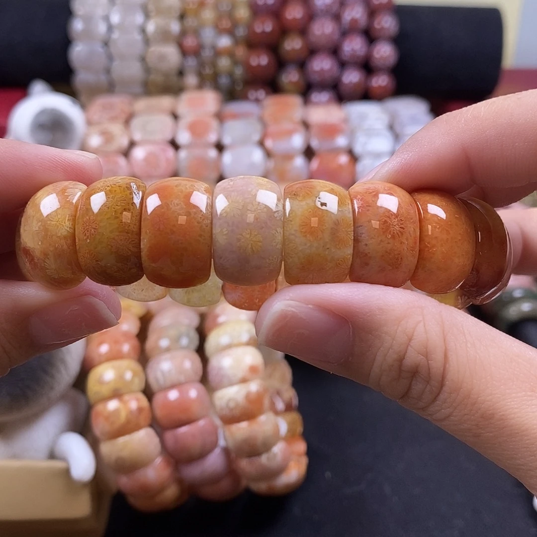 硅化珊瑚（珊瑚玉）未镶嵌手牌57