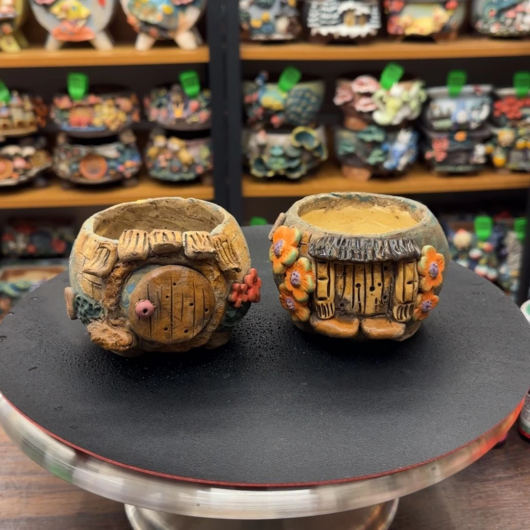 【闪购商品】陶瓷游***鱼粗陶手捏