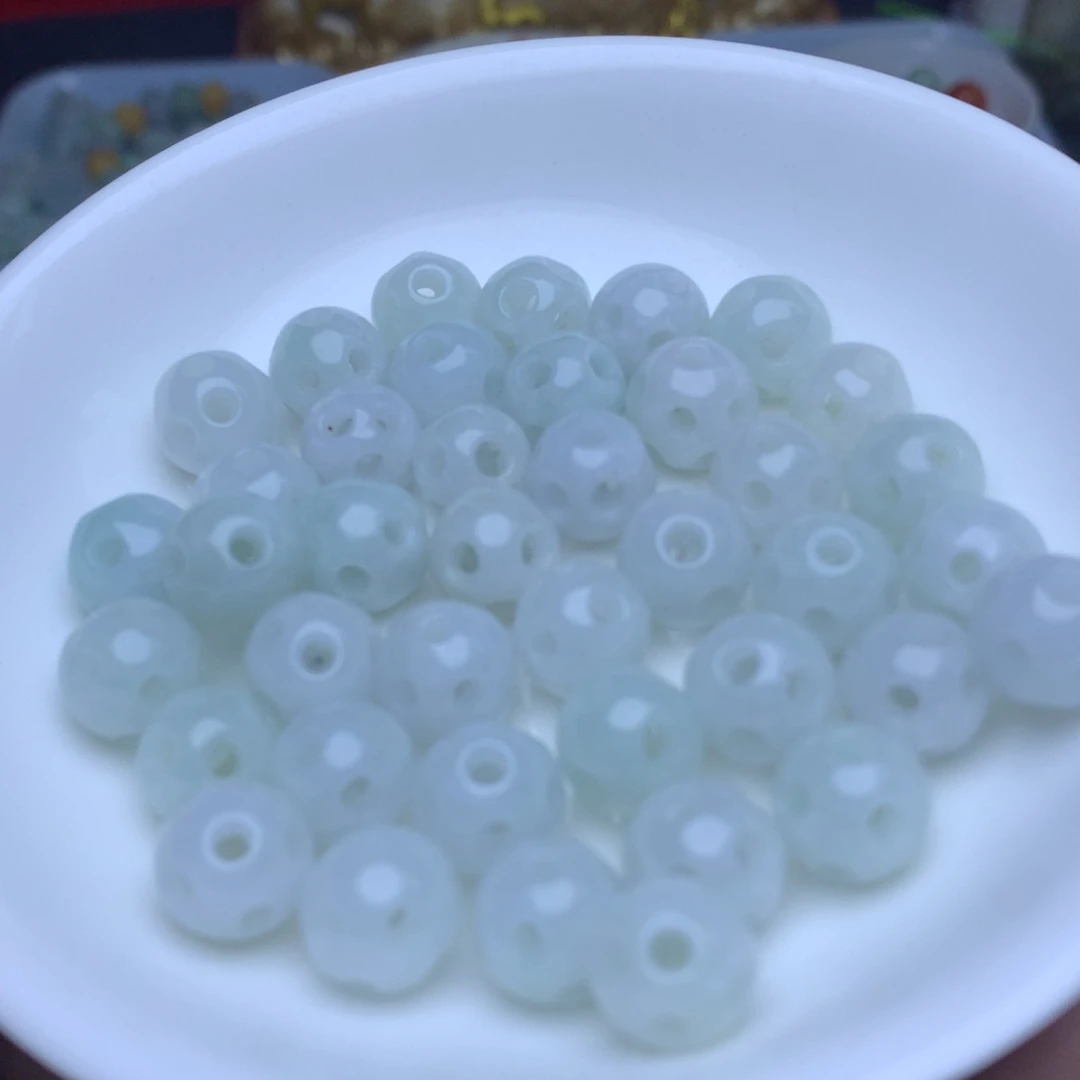 【闪购商品】未镶嵌手链翡翠卡10绿白足球路路通10个