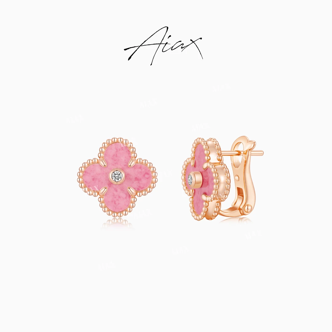 AIAX 流光风 气质设计师法式简约轻奢时尚百搭四叶耳环TSL1284