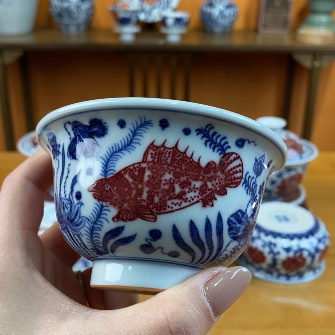 手绘现代茶具非古董