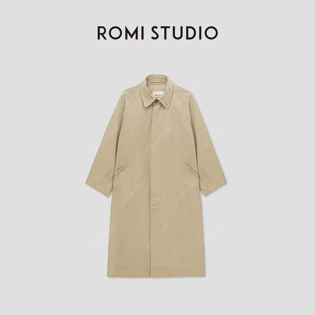 ROMI STUDIO“quiet luxury” 腔调穿搭卡其风衣外套24SSW086