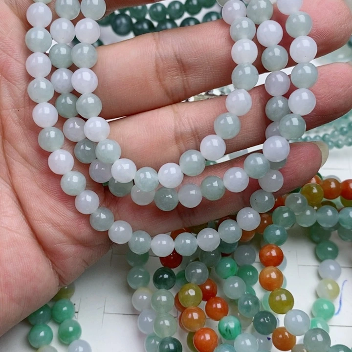 定制翡翠未镶嵌幸**e项链