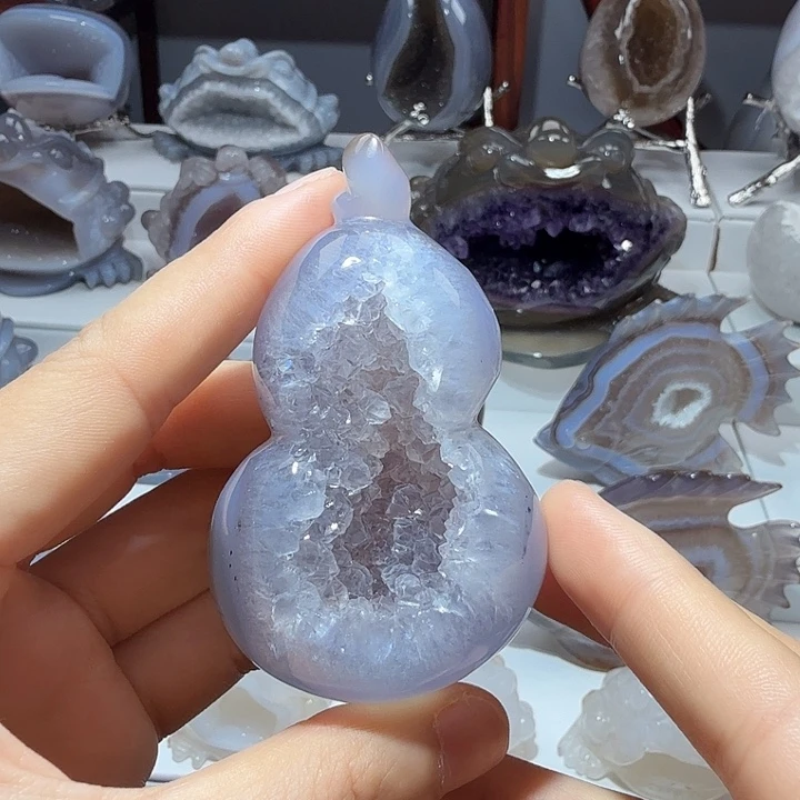 鱼***啡玛瑙/玉髓未镶嵌摆件