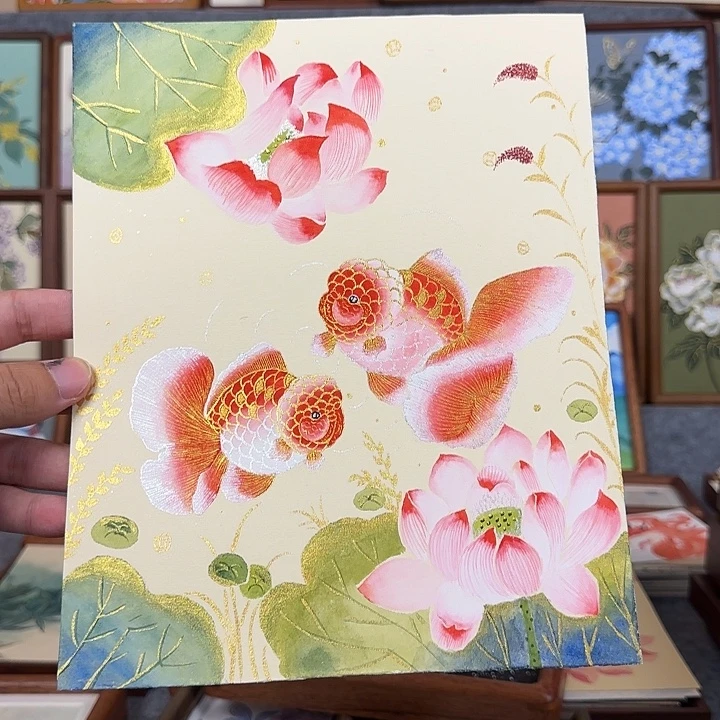 *****木双层款两条金鱼花心