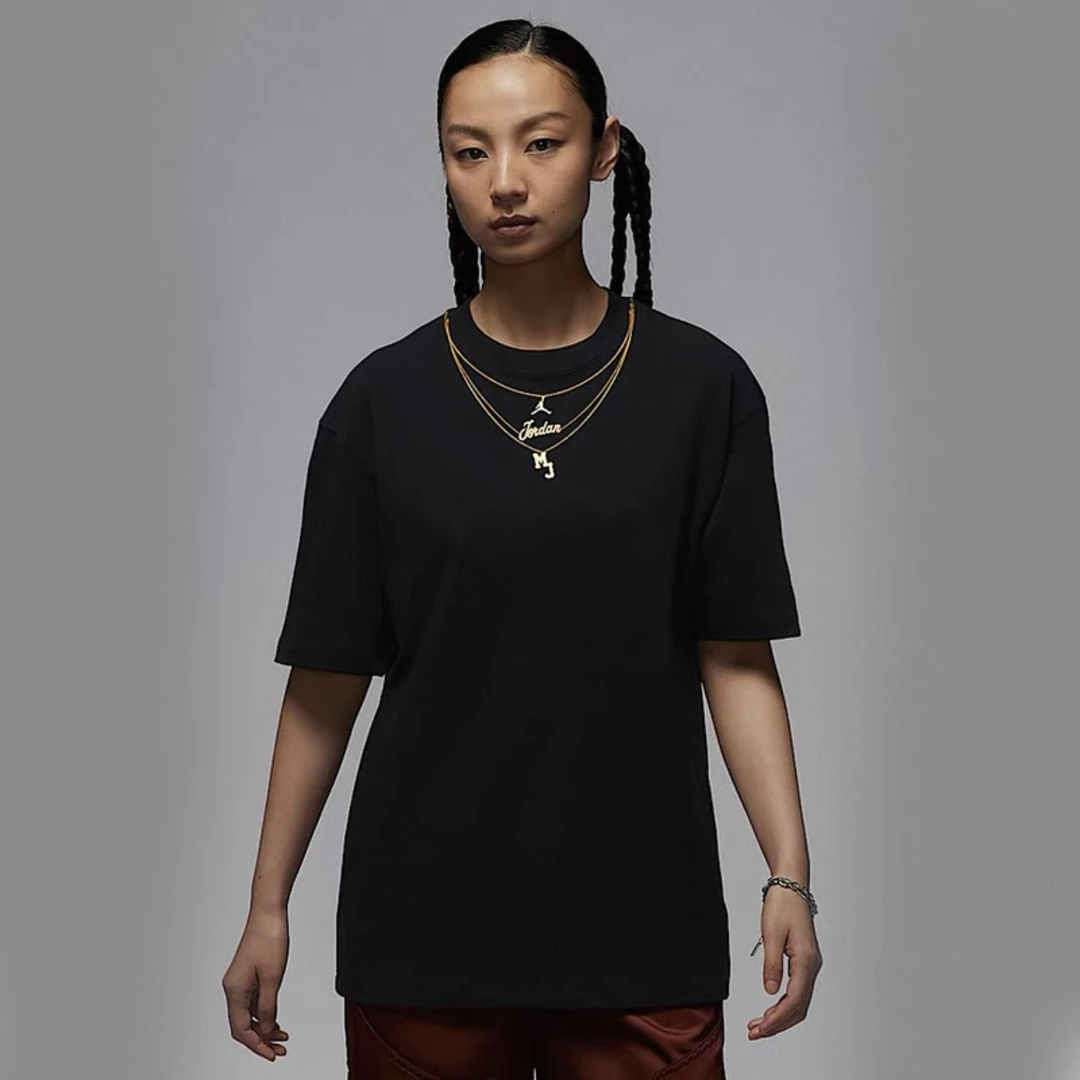 NIKE/耐克Jordan女款品牌logo字母圆领宽松短袖T恤IH0834010