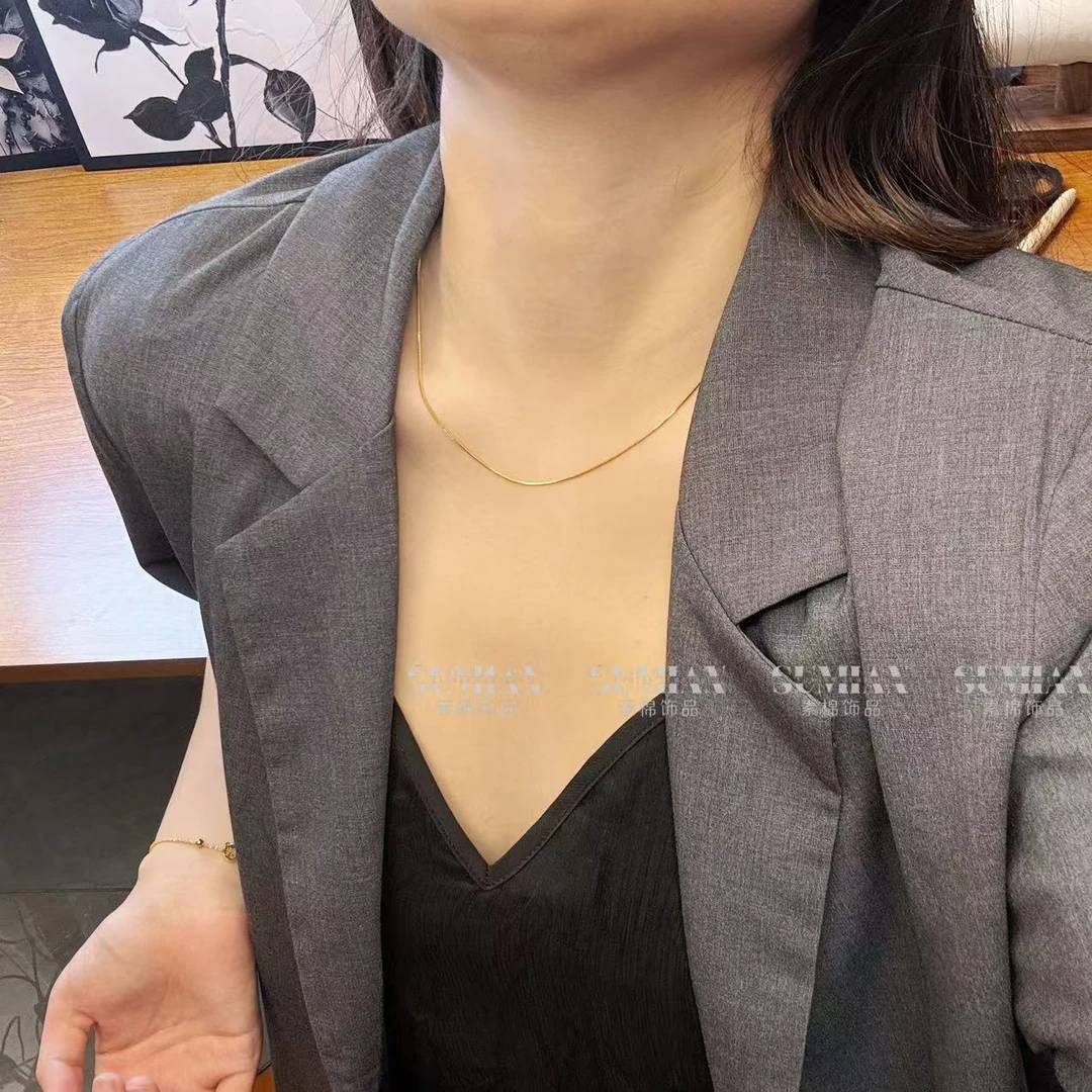 不锈钢项链 「SM43」细蛇骨  简约时尚百搭气质款素链不掉色