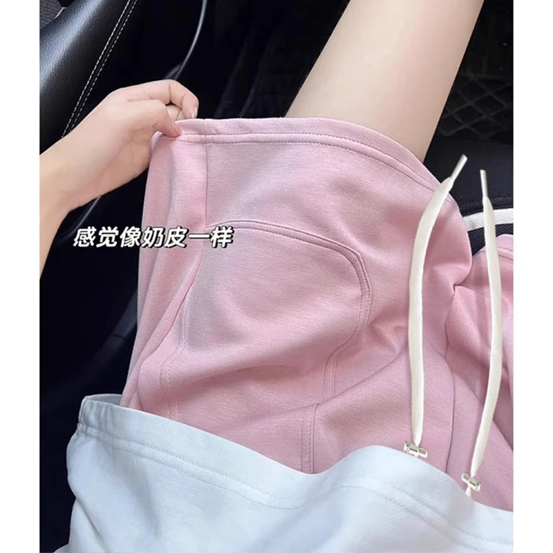 孕妇夏季短裤外穿薄款抽绳五分夏装孕期显瘦裤子休闲裤阔腿宽松