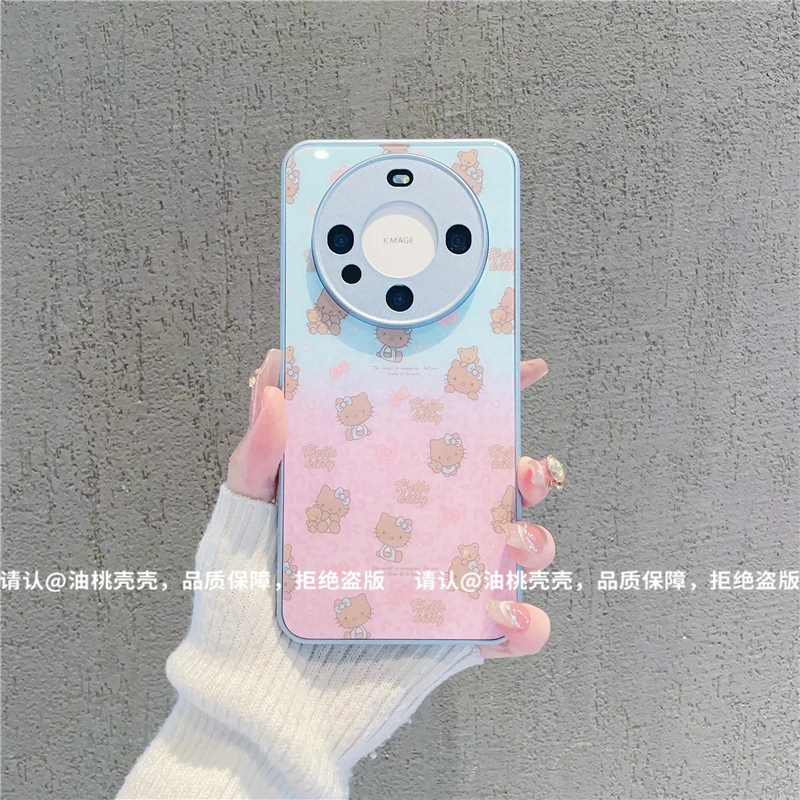 （华为Mate60系列）金属漆玻璃壳适用华为Mate60/Mate60Pro手机壳潮