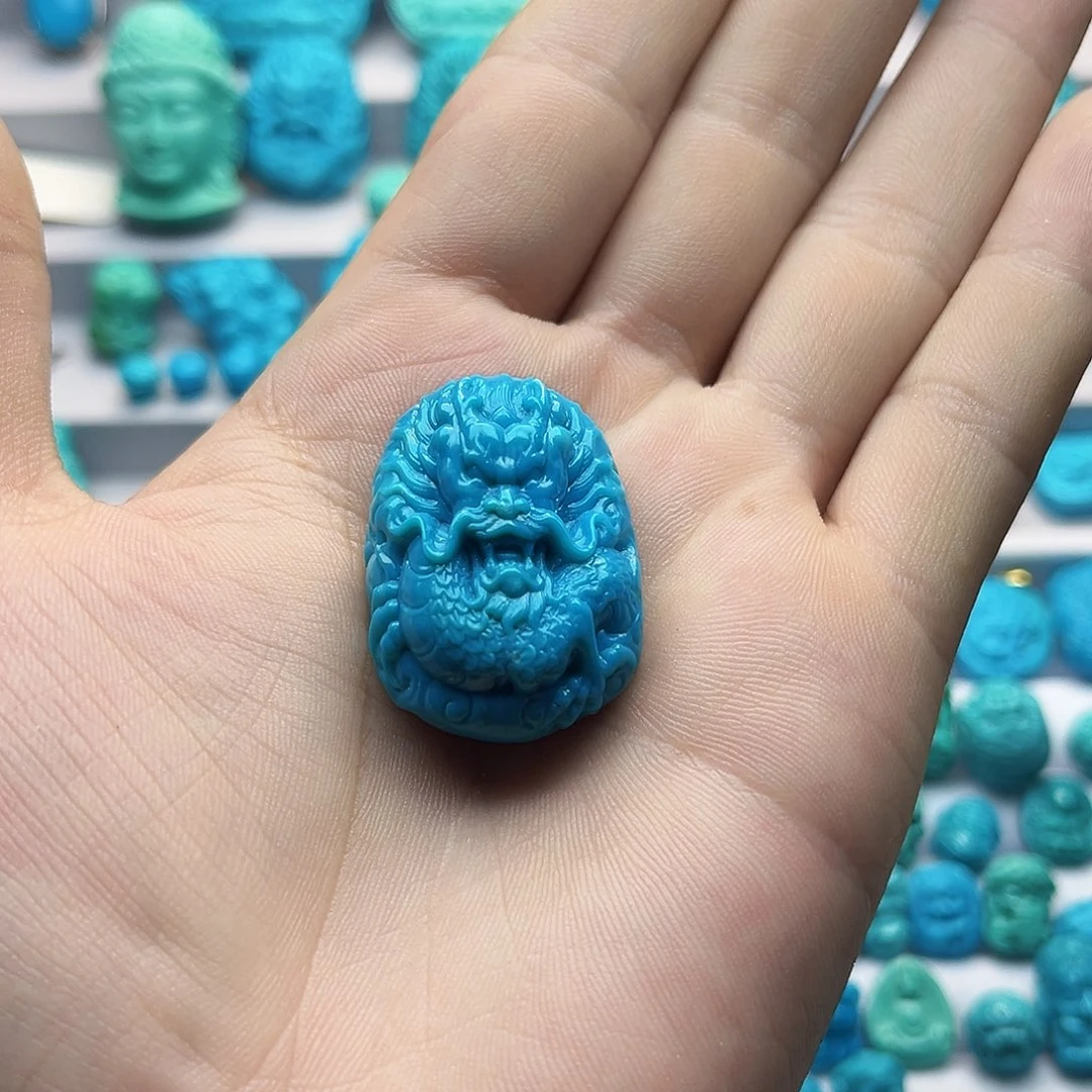 绿松石未镶嵌挂件