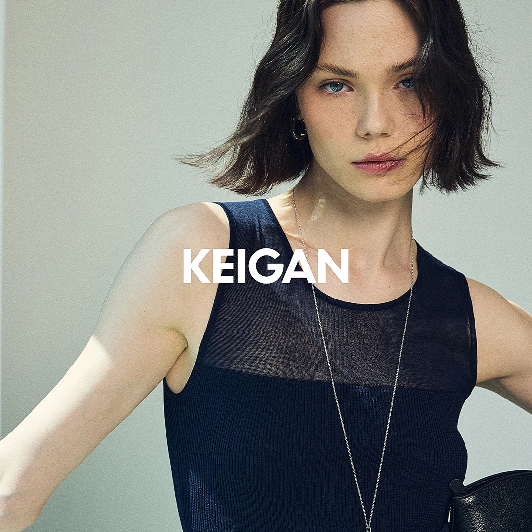 KEIGAN/开间 轻透干爽匹马棉真丝时髦透感修身针织圆领背心T恤