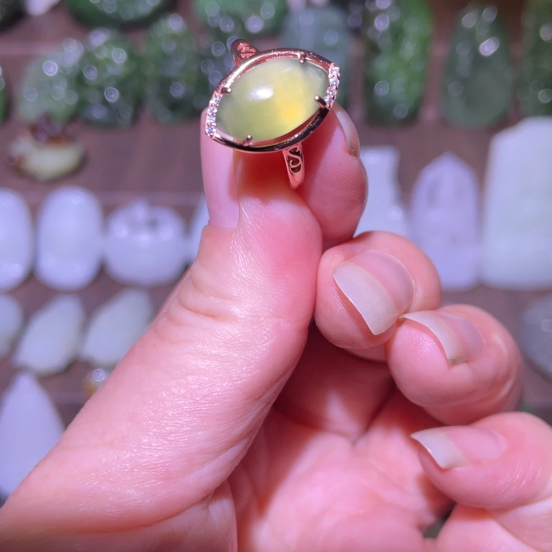 和田玉（碧玉）未镶嵌戒指