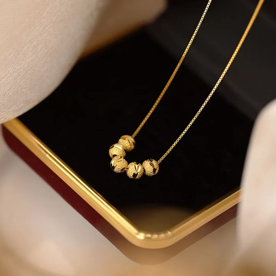 钛钢项链 羡然电镀工艺五福临门转运珠个性时尚气质复古项链17