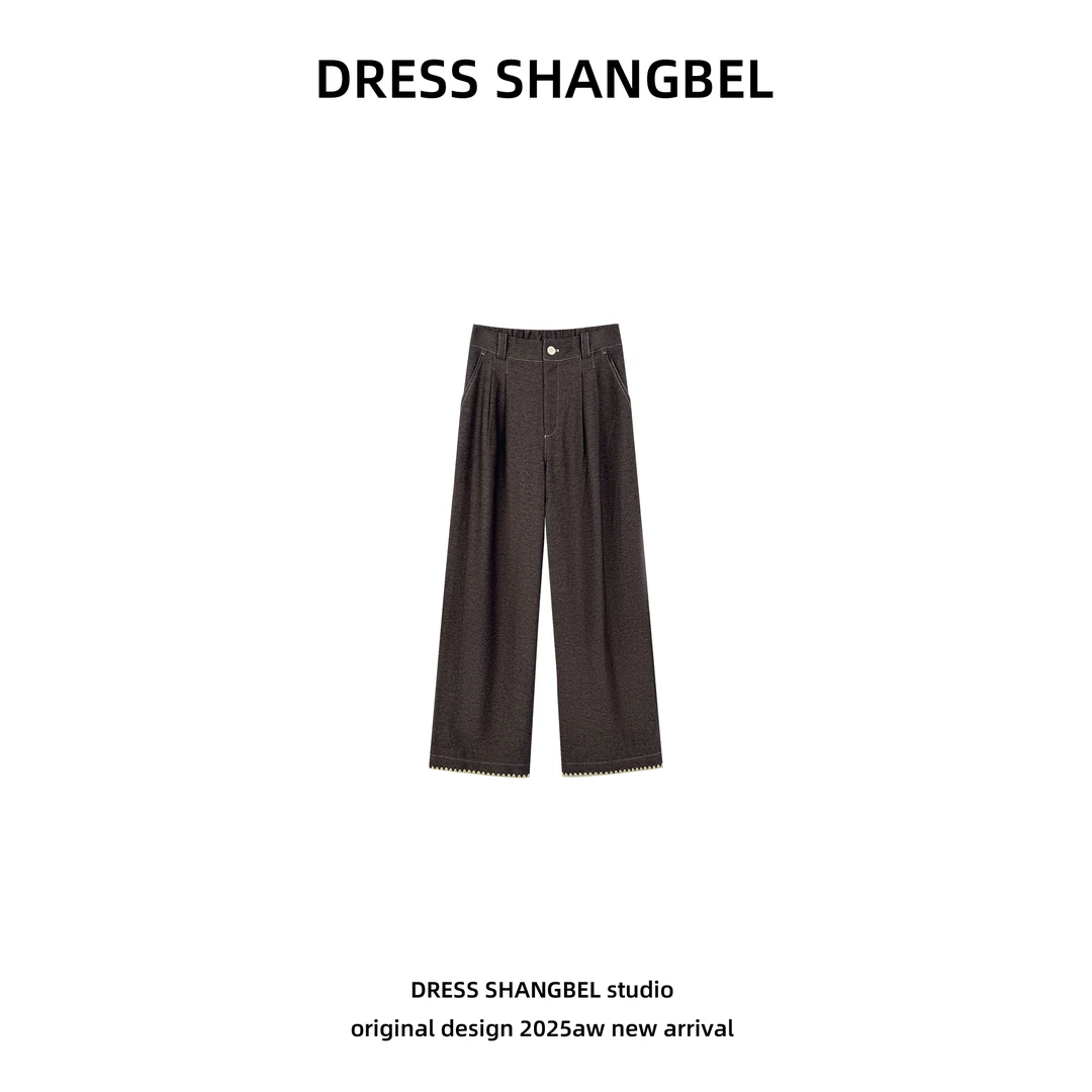 DRESS-2025新款C气质高腰显瘦垂坠感直筒休闲裤5350H