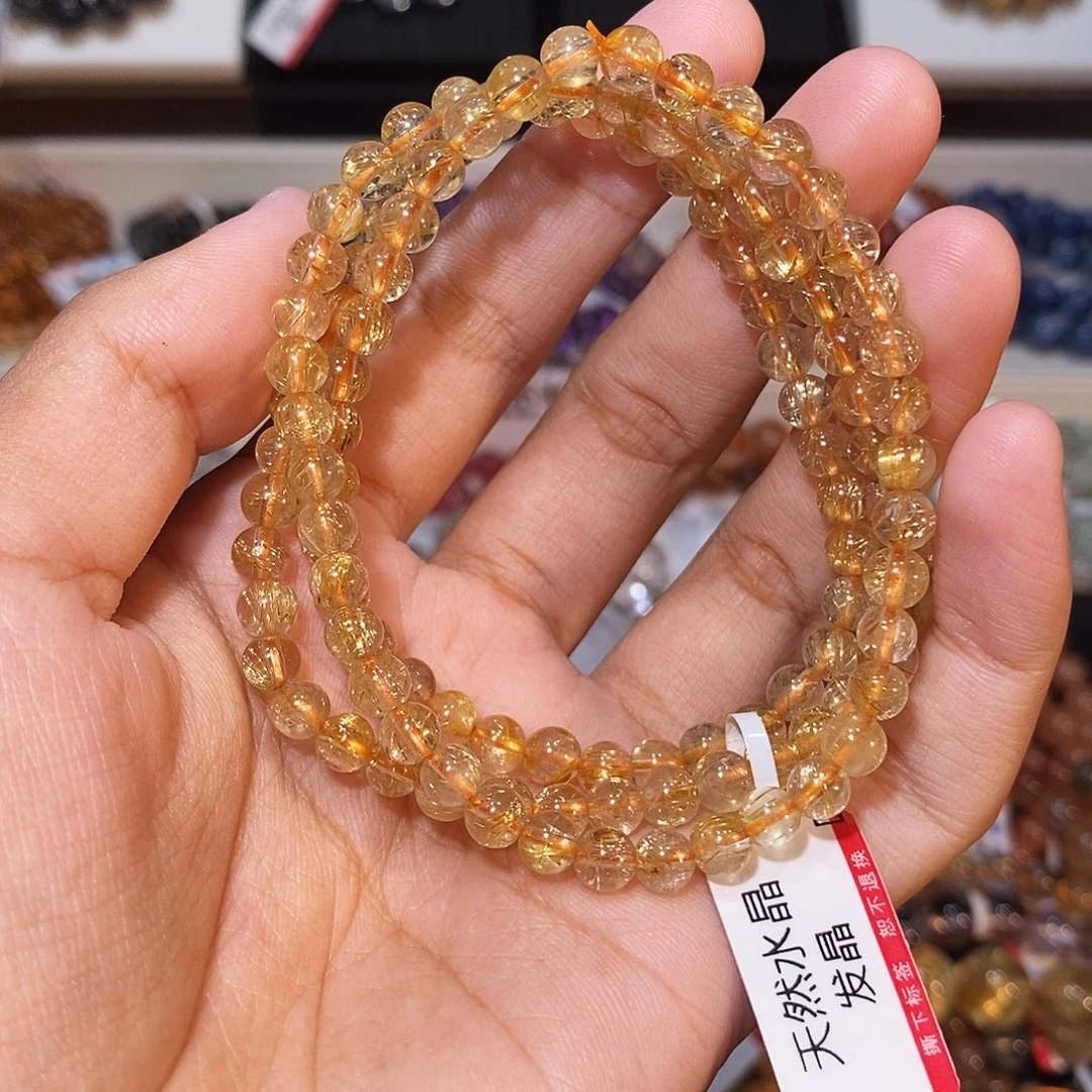 浮***云发晶手串未镶嵌发晶多圈5mm