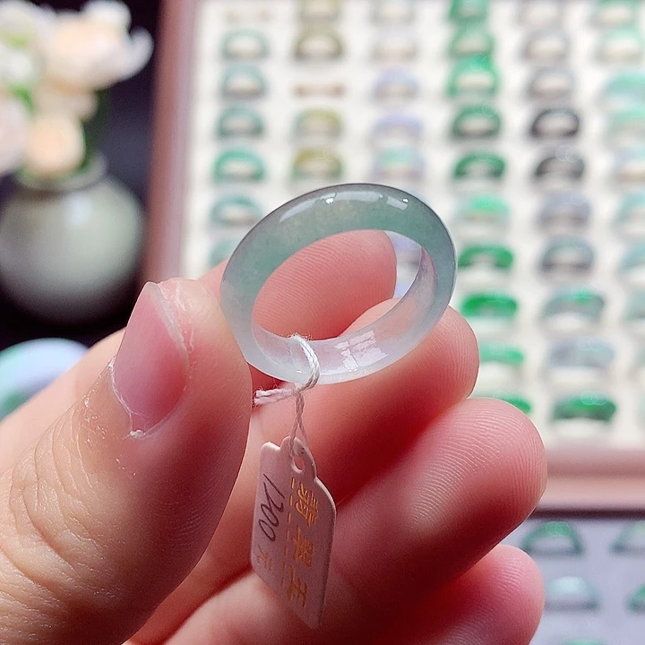 翡翠未镶嵌戒指17-18号