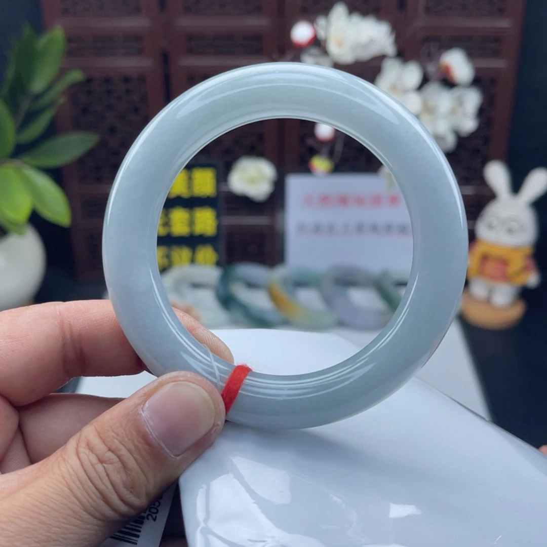 翡翠未镶嵌把件57-58胖圆条