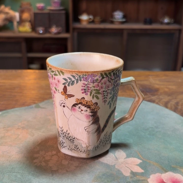 柴烧纯手工手绘陶瓷