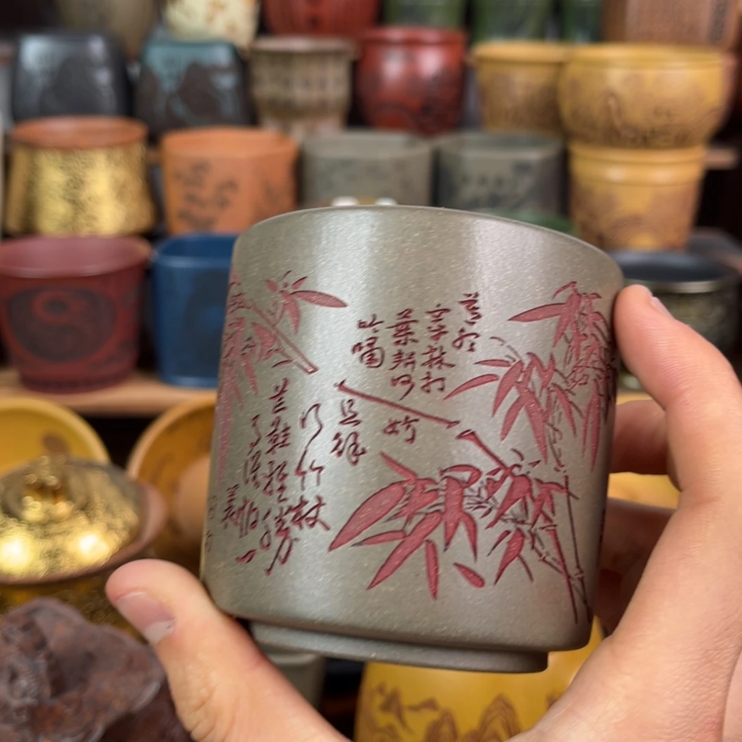 茶杯紫砂宜兴原矿紫砂杯茶具