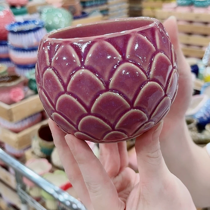 有孔.凑单10元陶瓷花盆发货！