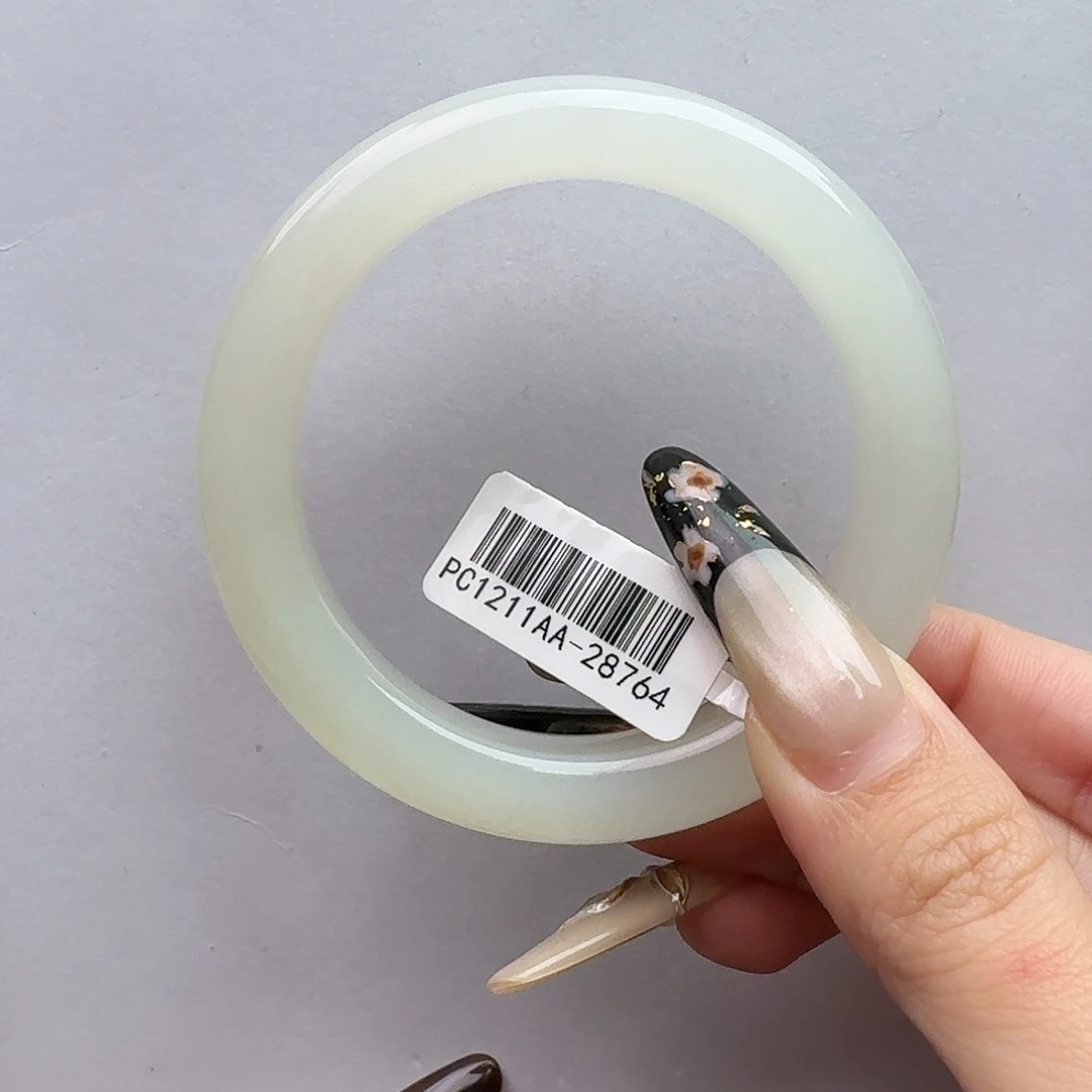 和田玉未镶嵌手镯高冰荔枝冻54