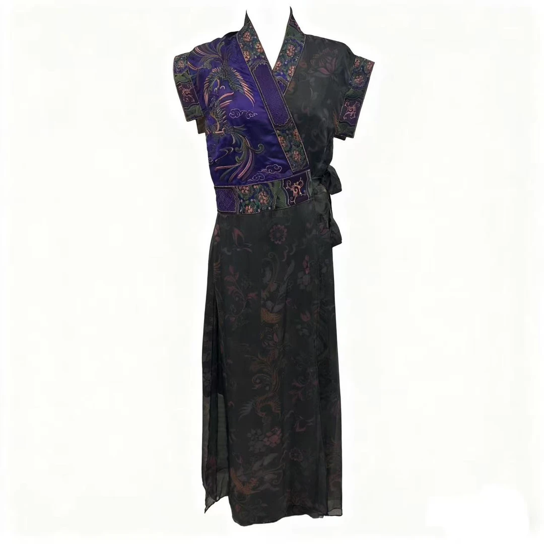 紫韵刺绣绣中式无袖外披25SS13D