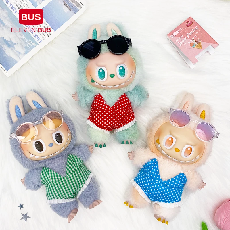 labubu泳装派对系列一代二代三代娃衣着替