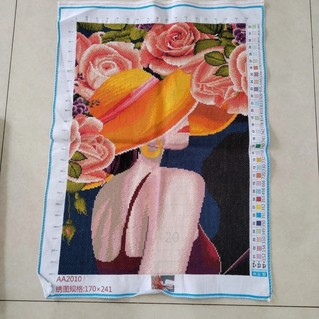 纯手工绣好十字绣成品2010芳华客厅装饰挂画