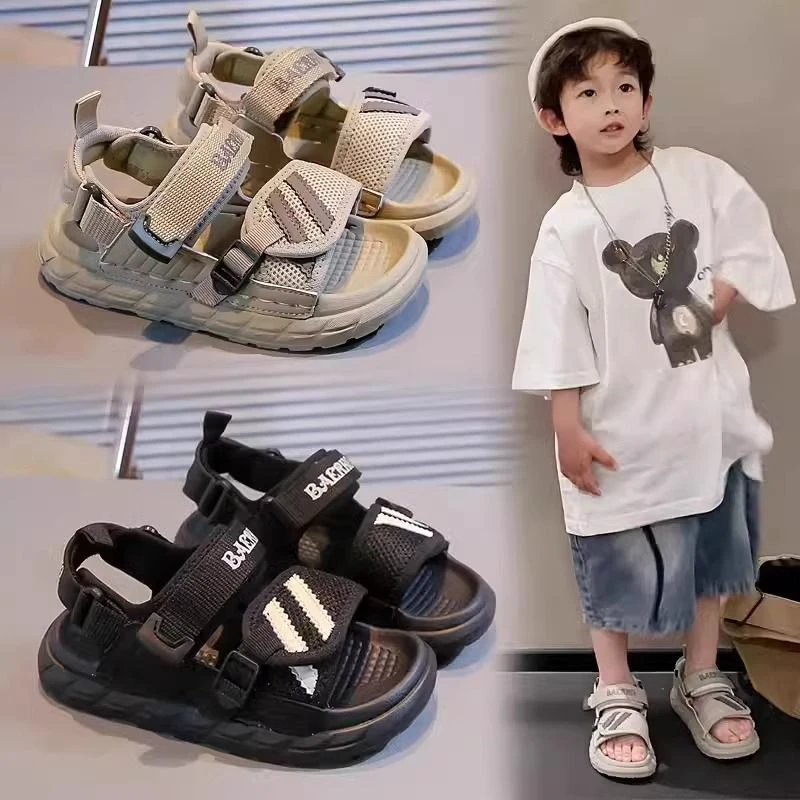 男童凉鞋2025夏季新款儿童沙滩鞋软底防滑轻便露趾女宝宝夏天鞋子